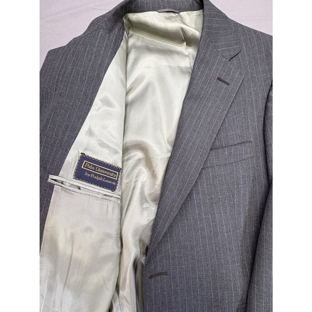Vintage Polo University Club Ralph Lauren Pinstripe Blazer Men’s 38R Union Made - Picture 4 of 12
